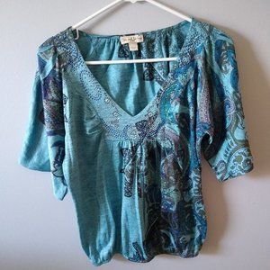 Live and‎ let live petite bejeweled blouse LP